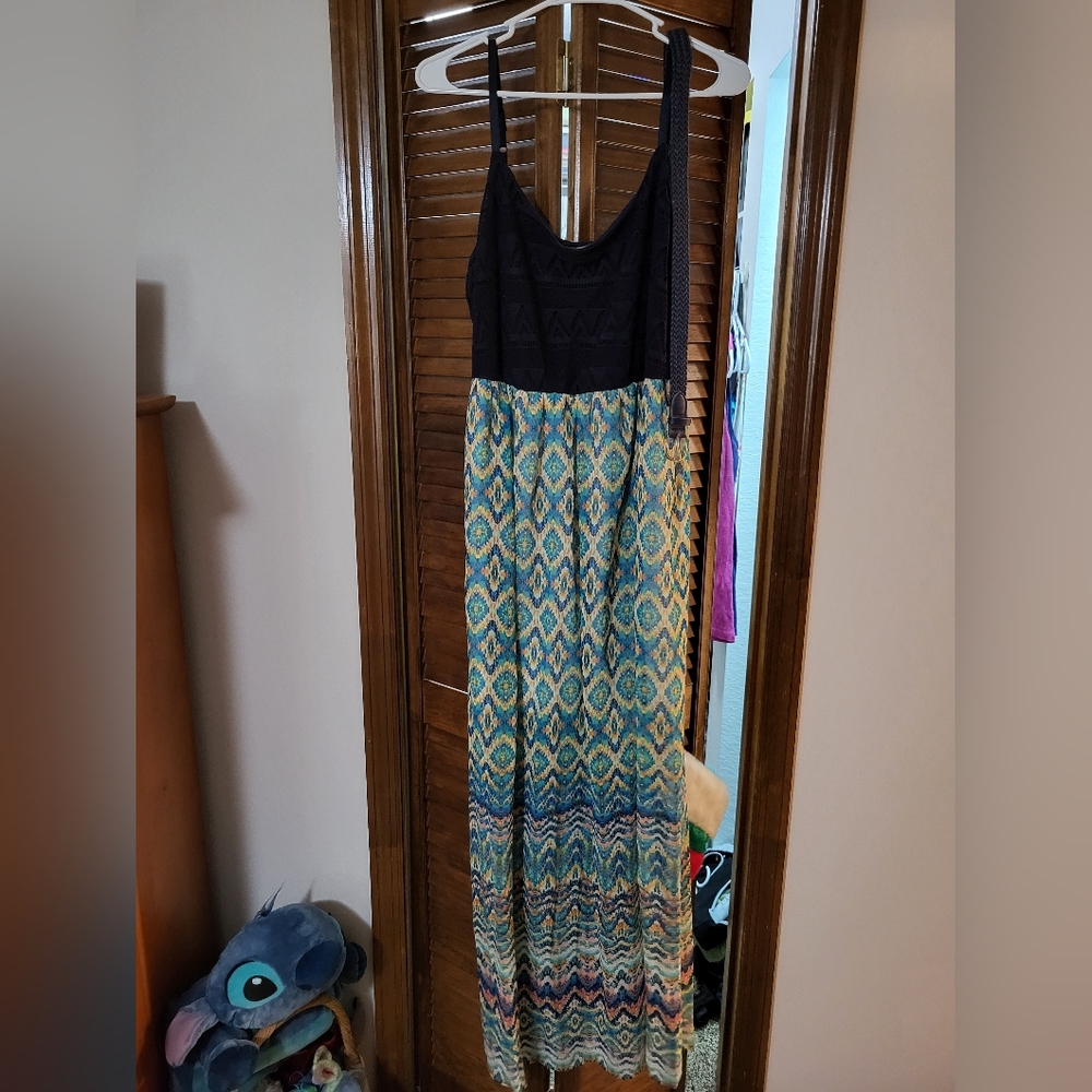 As U Wish Boho Maxi dress with belt